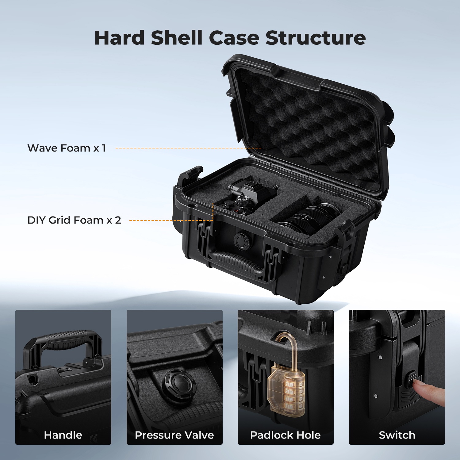 K&F CONCEPT IP67 Waterproof Ca - đánh giá và giá Drone Camera Case